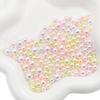 ABS Non-Porous Pearl-Plated Colored Round Beads for DIY Crafts and Fashion Accessories