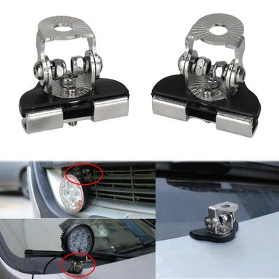 Auto Motorkap Koplamp Beugel Roestvrij Staal 360 Graden Draaibaar Auto Motor LED Werklicht Beugel Houders Houder Klem