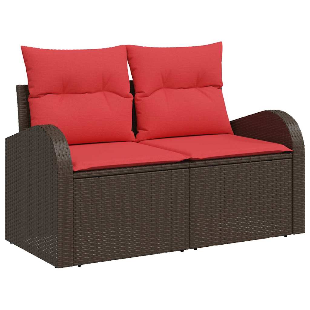 Garden Sofa Set Brown 55 x 55 x 37 cm Poly Rattan