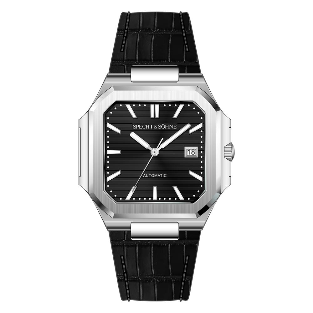 Specht & Söhne 2025 New Luxury Men's Watch 41MM Rose Gold Automatic Mechanical Wriswatch Genunie Leather Sports Watches 5Bar