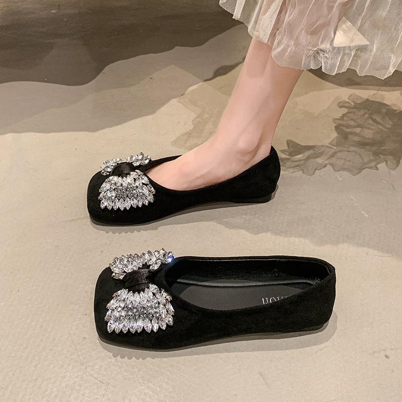 

Маленькие кожаные туфли на мягкой подошве Мэри Джейн женские с бантом новые неглубокие одинарные туфли 2025 40 чёрный