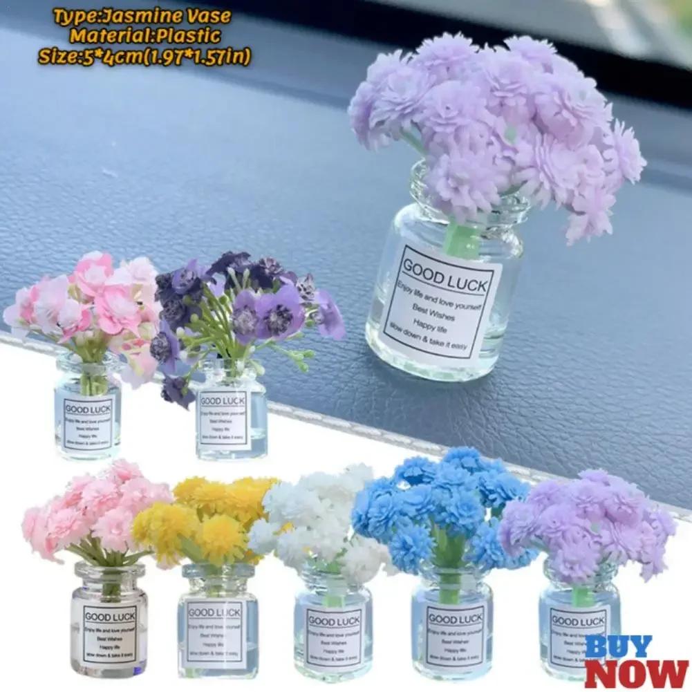 Small Fresh Mini Simulated Vase Car Air Outlet Aromatherapy Clip Car Interior Decoration Accessories
