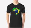 Brazil Flag Brazilian Football Mens Black TShirt Custom 100 Cotton Shirt Size S3XL
