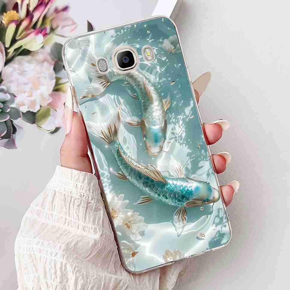 For Samsung Galaxy J7 2016 SM-J710FN Cartoon Animals Soft Silicone TPU Cover For Samsung J7 Core SM-J701F Fashion Flowers Shell