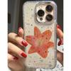 Ins Summer Personalized Flowers for iPhone17 Mobile Phone Case Apple 15/16 Flash Diamond Stars 13 Laser 14 Sets