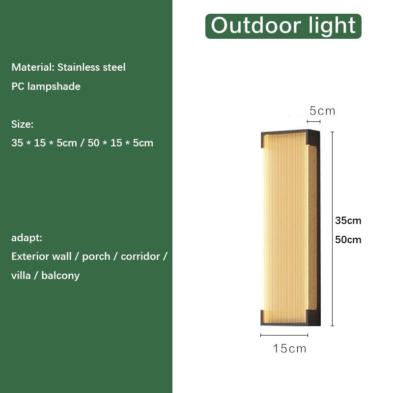 

Outdoor Waterproof Wall Lamp Stainless Steel Wall Light Villa Courtyard Terrace Wall Courtyard Eaves Lamp Door Lamp Porch Lamp 35cm&Cool White