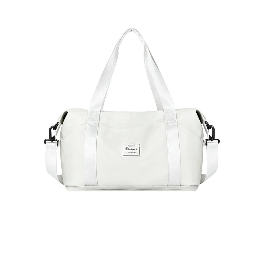 Landcase Travel Bag, Luggage Handbag, Large Capacity Storage Bag, Sport and Fitness Bag, White