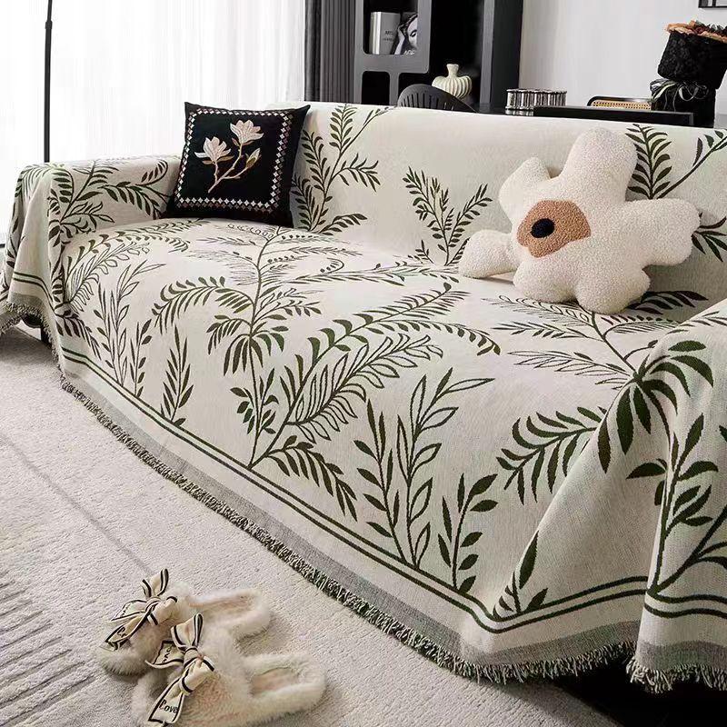 Bohemia Sofa Blanket Chenille Fabric Sofa Covers Four Seasons Universal Tassel Throw Blankets Anti-cat Scratch Towel Protector