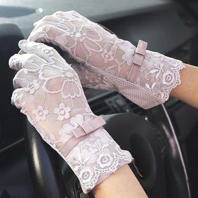 Women'S Summer Lace Gloves - Breathable, UV Protection for Driving & Outdoor Activities,Perfect for Sun Safety & Stylish Outfits, Summer Gloves