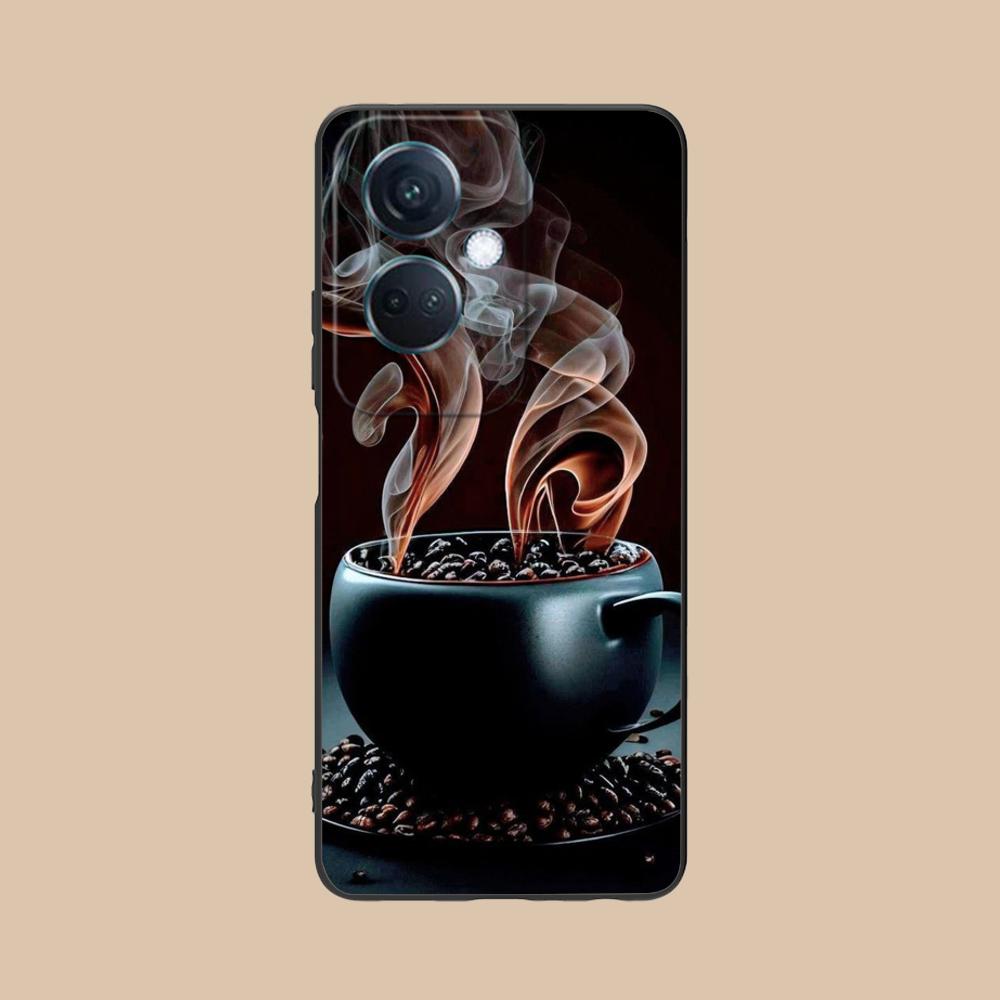 Coffee Beans Matte TPU Mobile Phone Case for OPPO Reno 14 13 12 11 10 9 8 7 6 5 F T Pro 5G Colorful Printing Cover