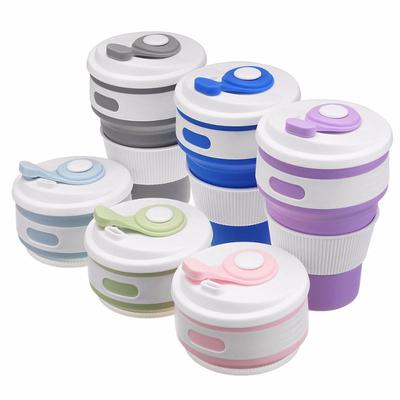 Gel de Sílica 350ML Canecas de Café Viagem Dobrável Copo de Silicone Dobrável Copos de Água BPA Grau Alimentício Utensílios de Bebida Caneca Chá