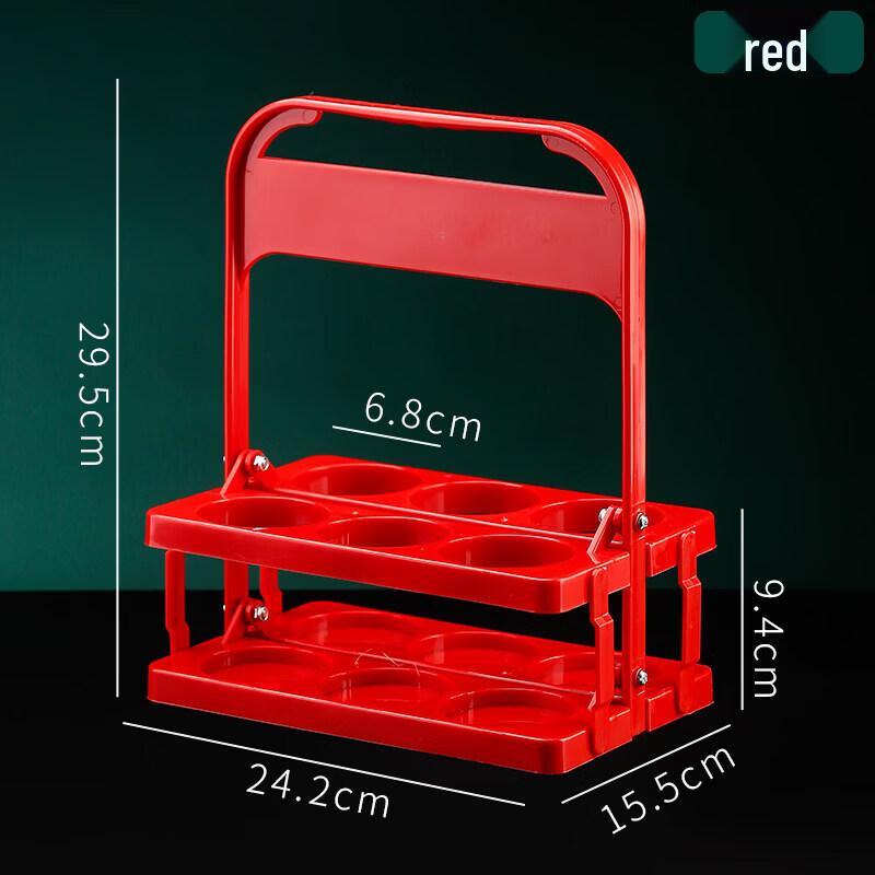 Qiwei Portable Foldable 6-Bottle Beer Caddy