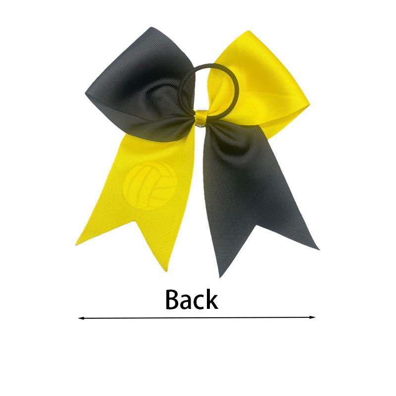 Cross-Border Basketball Bow Hair Ties: Two-Color Splicing Swallowtail Elastic Hair Accessories for Girls