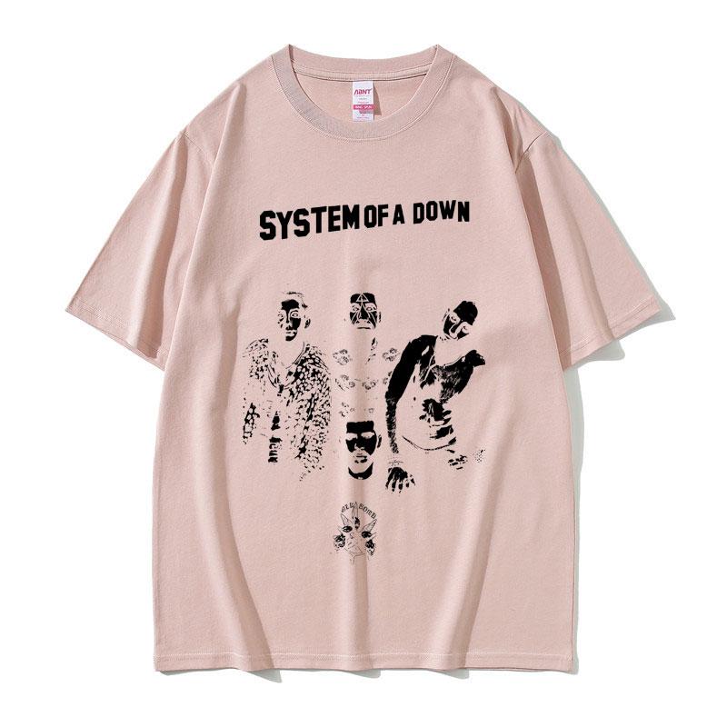 Alternative Metal Rock Band System of A Down Graphic Tshirt Unisex Women Clothing Casual Vintage Oversized Short Sleeve T Shirts