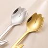 Creative Stainless Steel Leaves Spoon Fruit Fork Coffee Dessert Ice Cream Scoop Kitchen Tableware