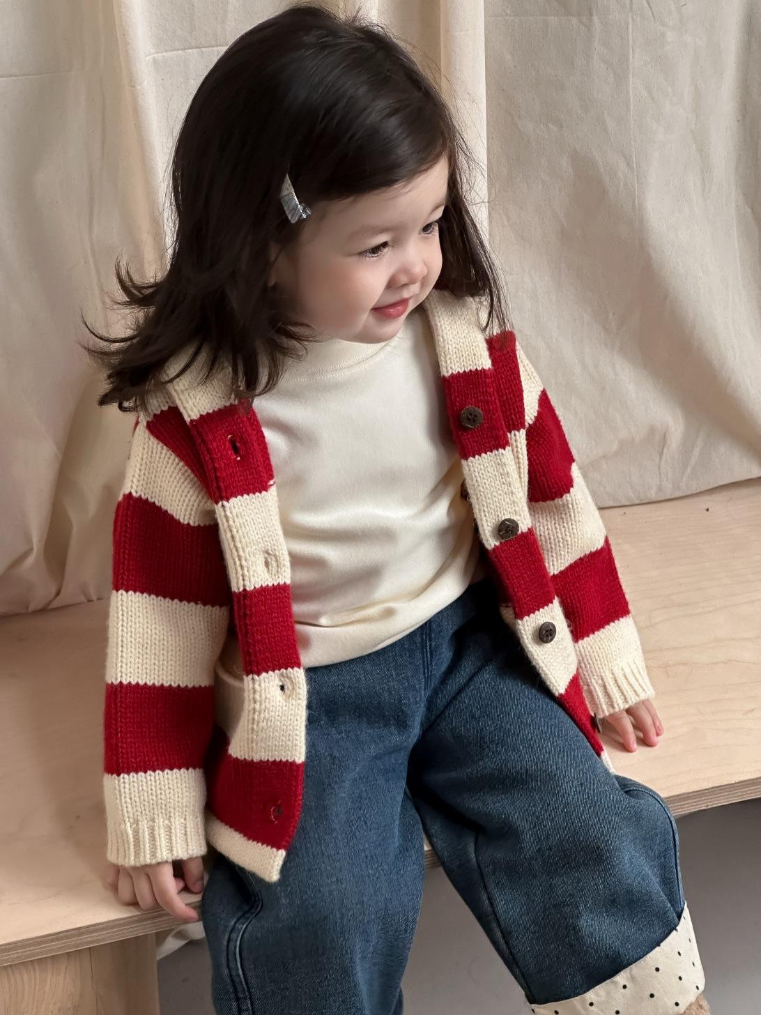 Детская одежда осень и зима новая одежда для малышей детская одежда свитер куртка для девочек джинсы комплект 73CM