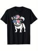 French Bulldog American Flag Th of July Frenchie TShirt Fashionable Cotton UnisexS Tshirt Super Soft Breathable Moistureab