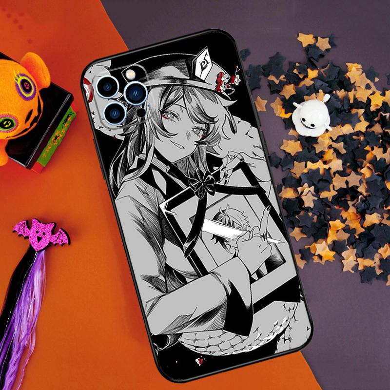 Genshin Impact Hu Tao Bumper Case For iPhone 16 15 14 Pro Max 11 12 13 Pro Max Mini XR 15 16 Plus 16e Phone Cover