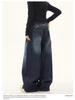 Retro Design Wide-Leg Scimitar Jeans - Versatile, Loose-Fit Women's Pants for Fall and Winter