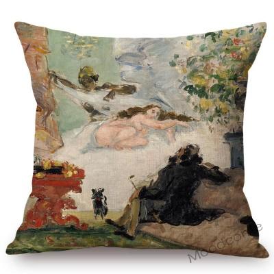French Impressionism Artist Paul Cezanne Bather Still Life Country Views Oil Painting Sofa Pillow Cover Decorative Cushion Cover