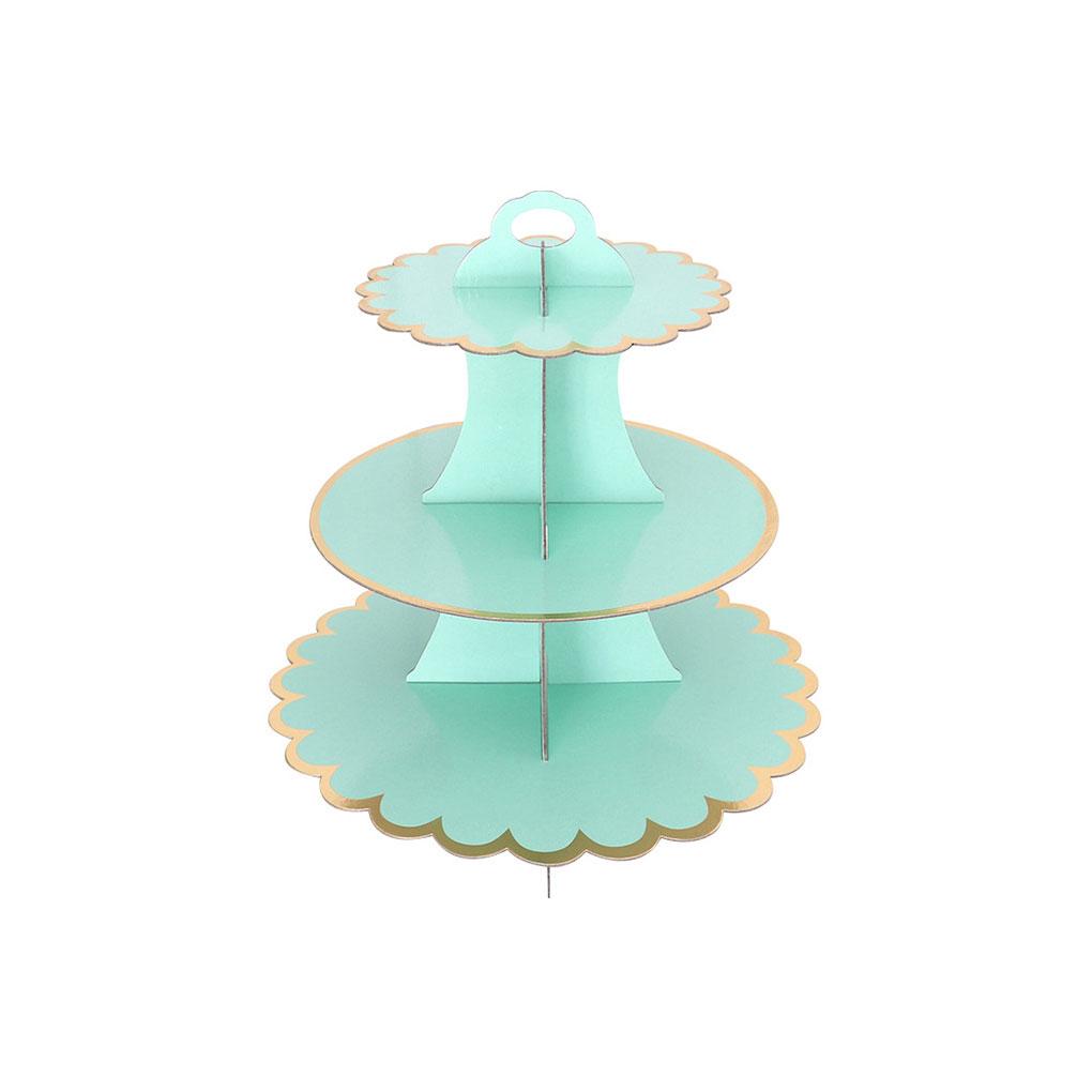 3-Tier Cake Stand Cupcake Mousse Snacks Food Display Holder Home Festival Wedding Anniversary Table Decoration Tray