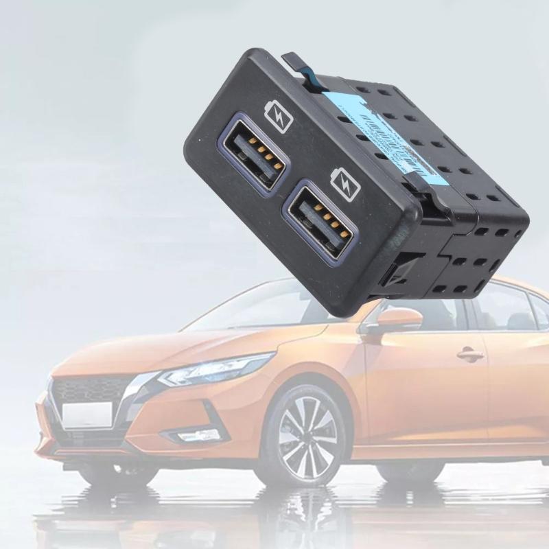 Plastic USB Auxiliary Socket Featuring Intelligent Charging Easy Install USB Port Adapter for  Autmotives