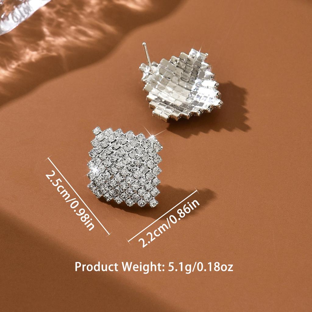 Cross Border Hot Selling Fashion Temperament High-end Design Color Diamond Ear Accessories Spot Wholesale