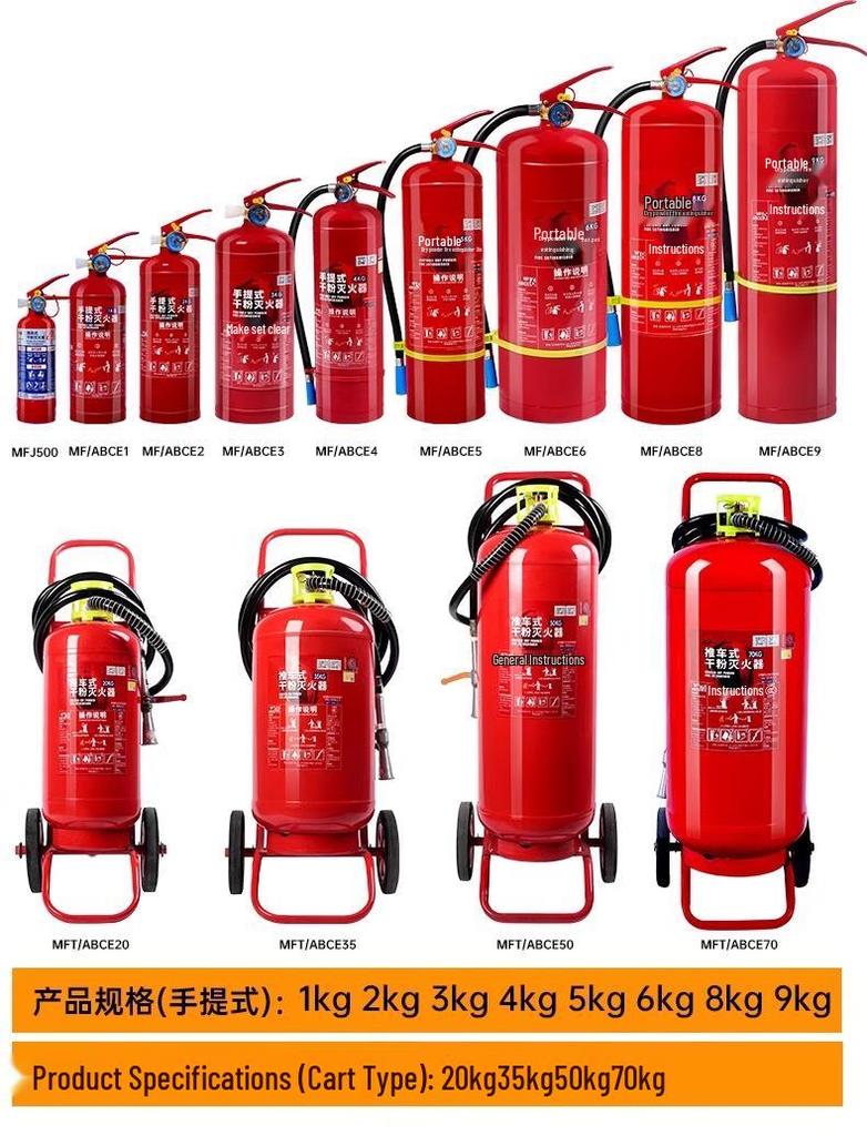 2025 Certified Fire Extinguisher: 1-5 Kg Dry Powder for Home or Commercial Use