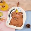Capybara Hand Towel Kitchen Bathroom Absorbent Cleaning Cloth Cartoon Hanging Quick Drying Coral Fleece Thick Rag Household