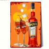 Vintage Aperol Spritz Metallplåtsskylt 8x12 Tum Retro Bar Väggdekor Plakett för Hem Kök Pub Man Cave