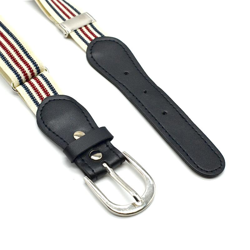 Casual Striped Children'S Belt, Male And Female Baby Belt, Elastic Belt, Primary School Boy Belt Military Training