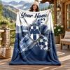 Club De Futboll Monterrey ICON Custom Name Flannel Blanket Personalized Soft Warm Plush Throw Blanket Customized Gift for Family Friends