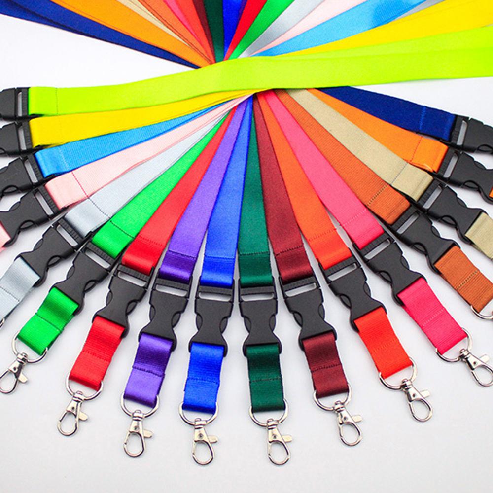 1pc Safety Hanging Neck Strap Lanyard For Mobile Phone ID Name Badge Holder Man Woman Anti-Lost Clasp Rope Keychain Landyard