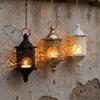 Morocco French Style Hollow Metal Candlestick Iron Hanging Candle Holder Candle Stand  Banquet