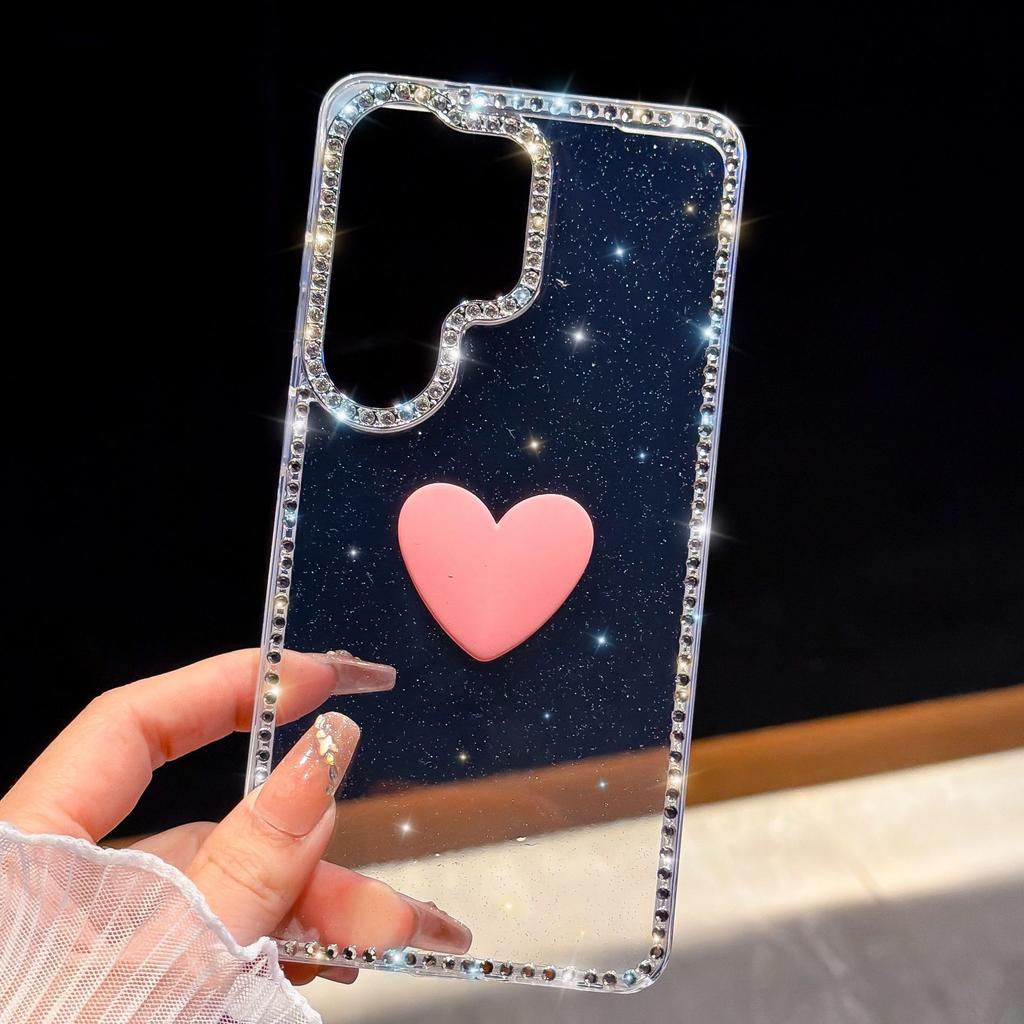 Korean Flash Diamond Samsung S11Ultra Mobile Phone Case Apple 11Promax Color Big Love Protective Case