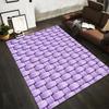 Alfombra de Área Tejida con Patrón Morado para Decoración de Sala de Estar o Dormitorio Adecuada para usar como antideslizante para sofás de sala de estar y dormitorio