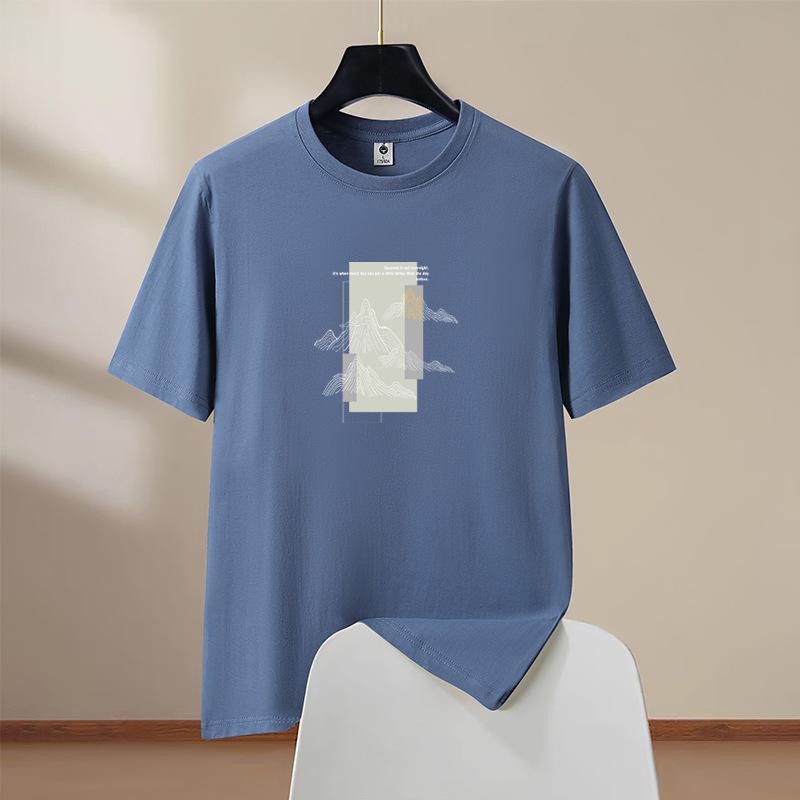 Oversized S-6XL Mens 100% Cotton Short Sleeve T-Shirt Man Round Neck Casual Tee