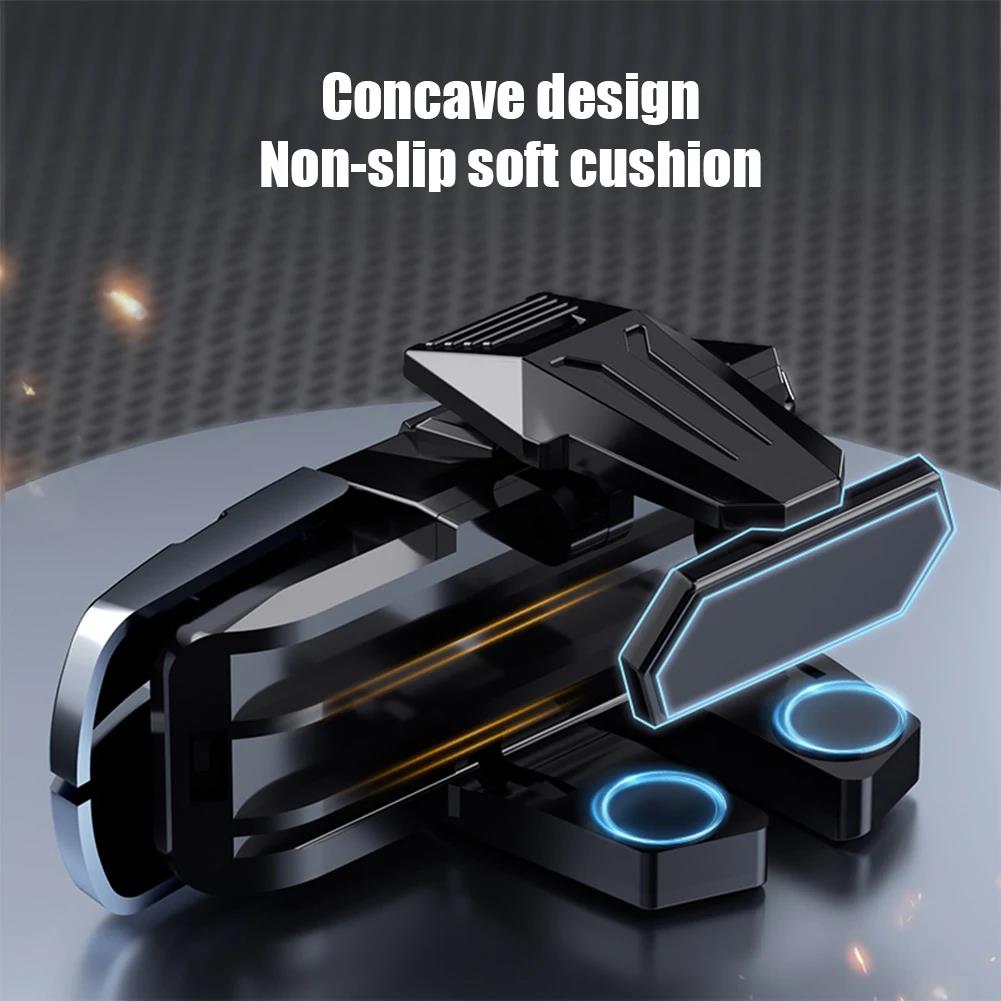 Black Mobile Controller For Gamers Game Controller Convenient Non-slip Mobile Gaming Trigger For Pubg Alloy Key Shooter Portable 5