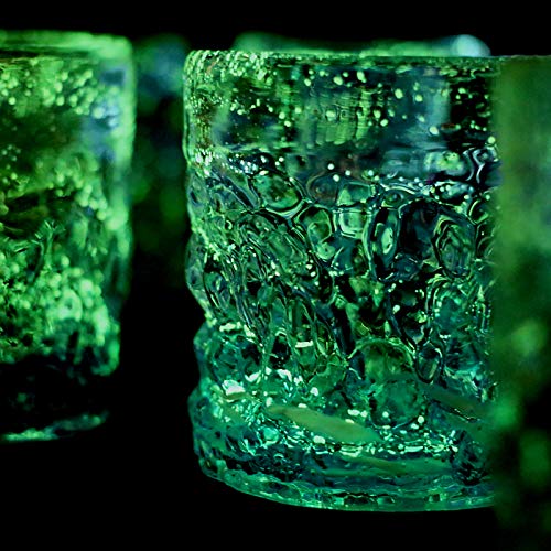Kubagasaya Ryukyu Glass Ryukyu Glass Rocks Glass with Fluorite Okinawa Souvenir Firefly Coral Glass Water Luminous Glowing