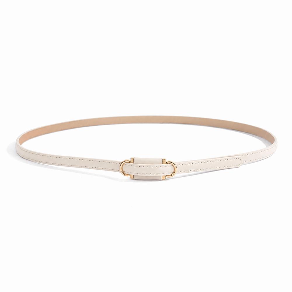 PU Leather Slim Belt Thin Dress Belt Simple Waist Belt  Women Accessories