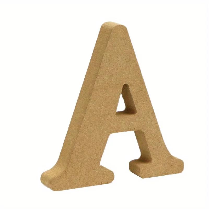 

26 Piece Wooden Alphabet Letters Craft Set Small Blank Cutouts Shapes for DIY Wood Slice Embellishments Wedding Party Decor