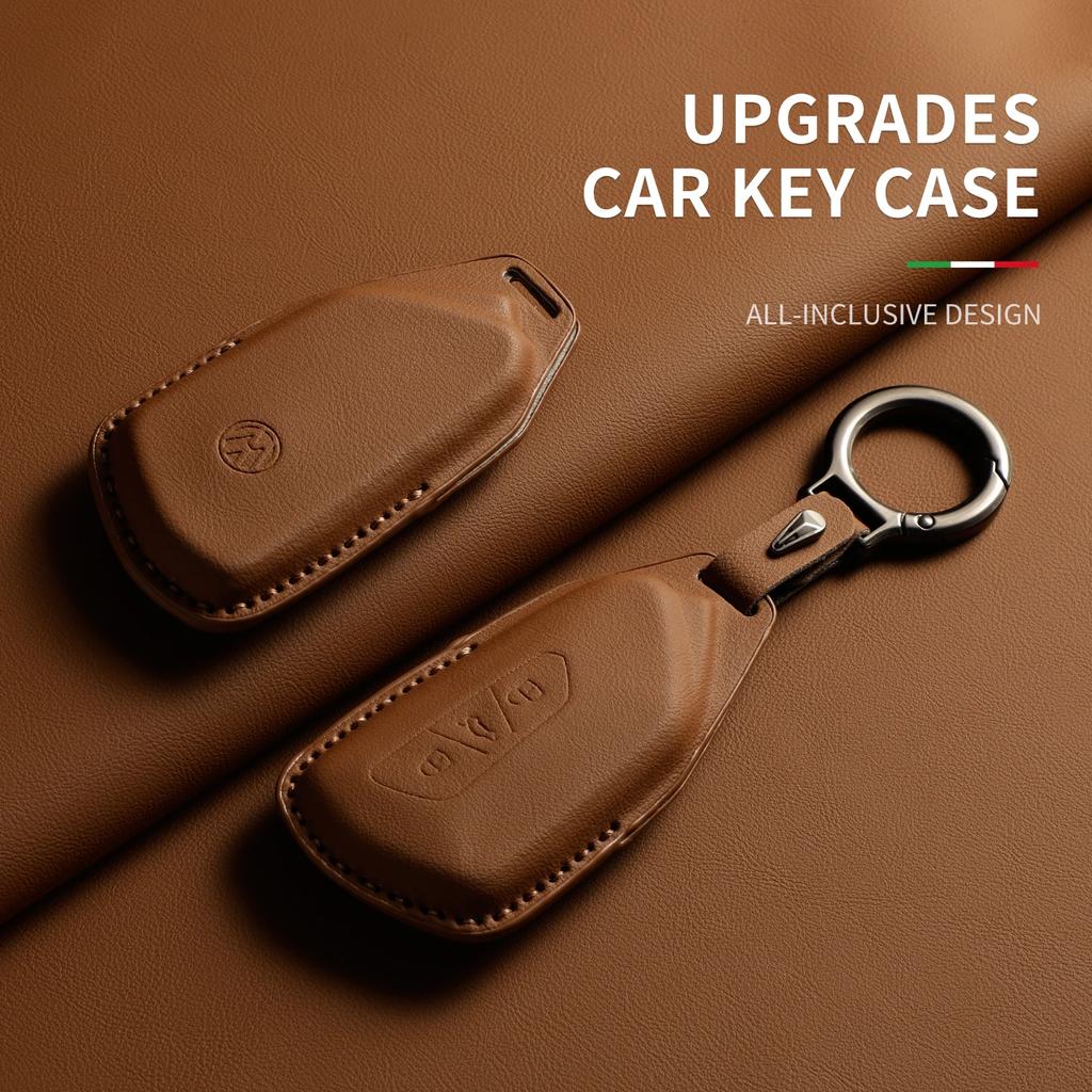 Voor Vw Volkswagen Id.3 Id.4 Crozz Passat Sagitar Tiguan L Teramont Golf Gti Lamando Tavendor Talagon Lederen Auto Sleutelhoesje Cover