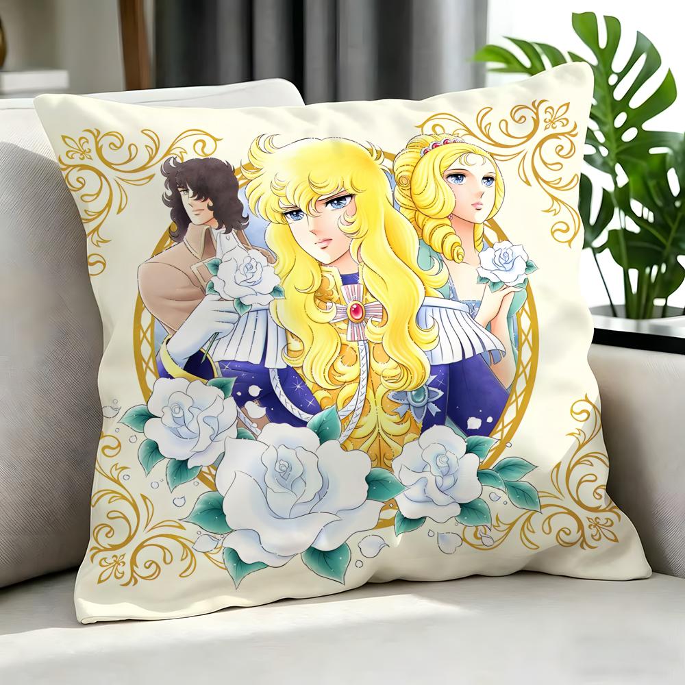 Anime RRose of Versaille Cushion Cover Cushion Cover Set Pcs x x x Pillowcase Decorative Sofa Home Decor