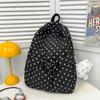 Schoolbag Korean ins style cute polka dot backpack 1011 new small fresh casual backpack student commuter schoolbag