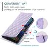 S23 S24 Ultra Checkered Leather Case For Samsung Galaxy S24 S23 S22 S21 S20 FE S10 Note 20 Ultra 10 Plus 9 8 Lanyard Flip Cover