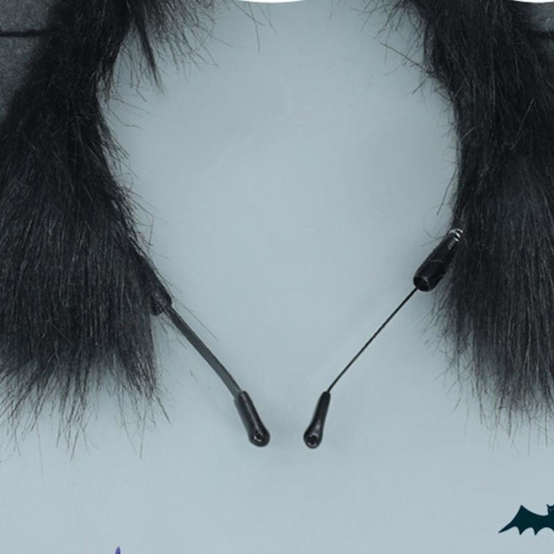 Fauxs Pelzige Katzenohren Stirnbänder Animes Fauxs Pelze Fledermausohren Stirnbänder Halloween Cosplays Kostüm Tier Pelzige Ohren Haarreif