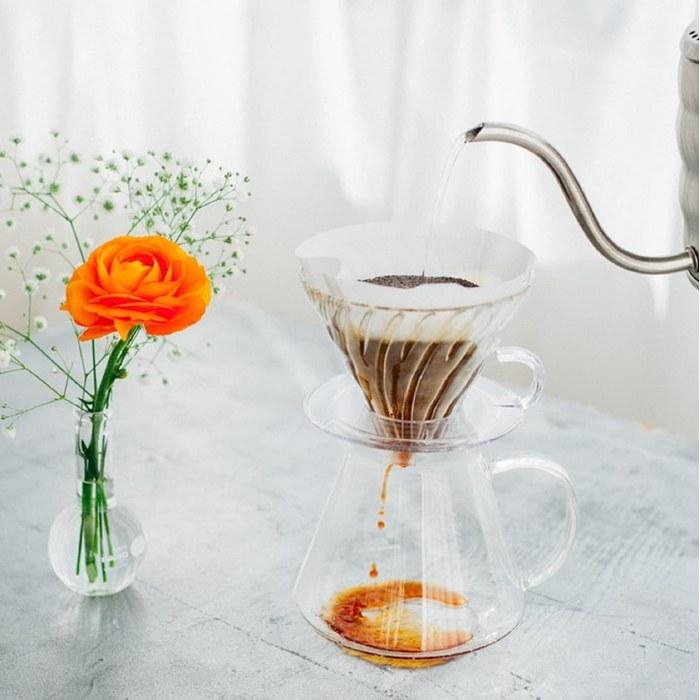 HARIO V60 Glass Brewing Kit 600ml Clear