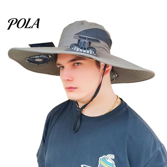 Cooling Fan Sun Hat For All-day Wear Wide-Brimmed Outdoor with Dual-Power Design With Solar Charging USB Hiking Cycling Fishing Panel Hot Summers