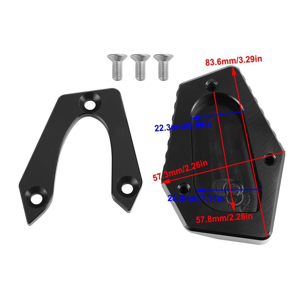 Bruce & Shark Side Stand Compatible Speed Twin 900 22-23 Street Cup 900 17-18 Plate Dress Up Parts Black
