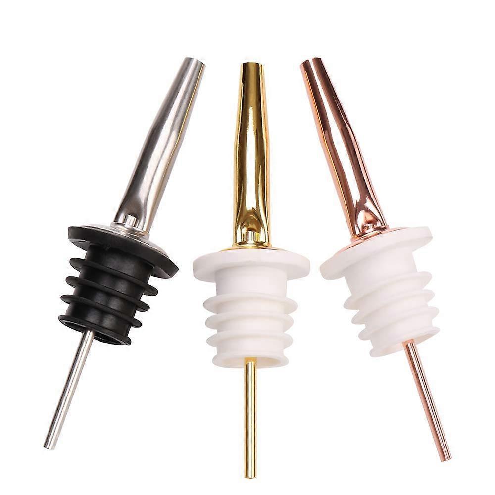 6 Spirit Bottle Pourers Freeflow Olive Oil Drizzler Pourer Spout Stainless Steel Silver Rose Gold